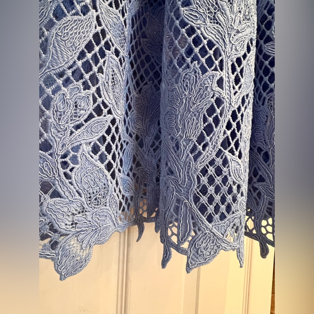 Self-Portrait Light Blue Lace Dress - Picture 9 of 9